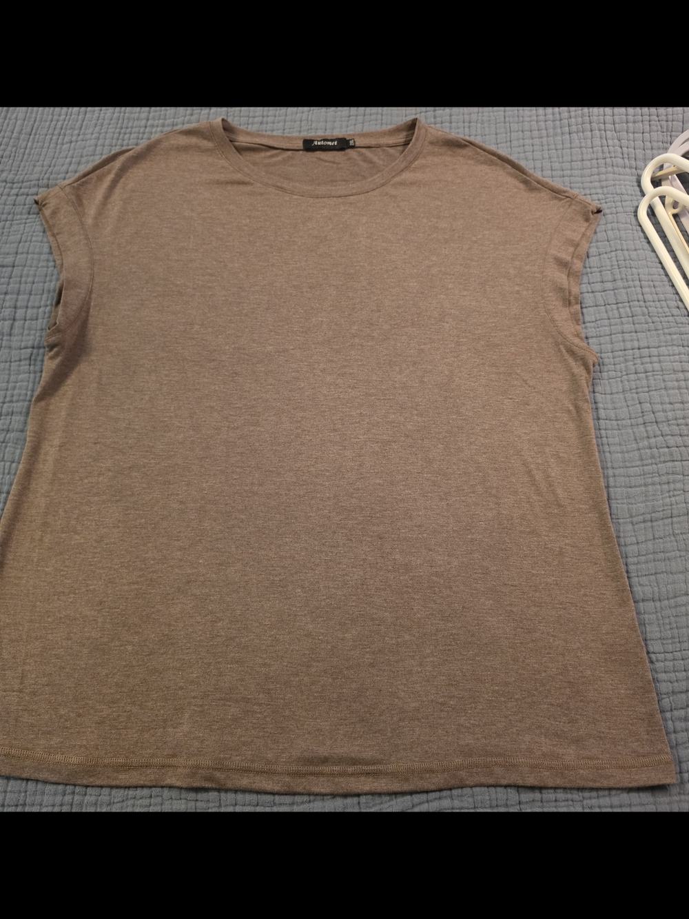Ladies Light Chocolate Sleeveless Crewneck Top